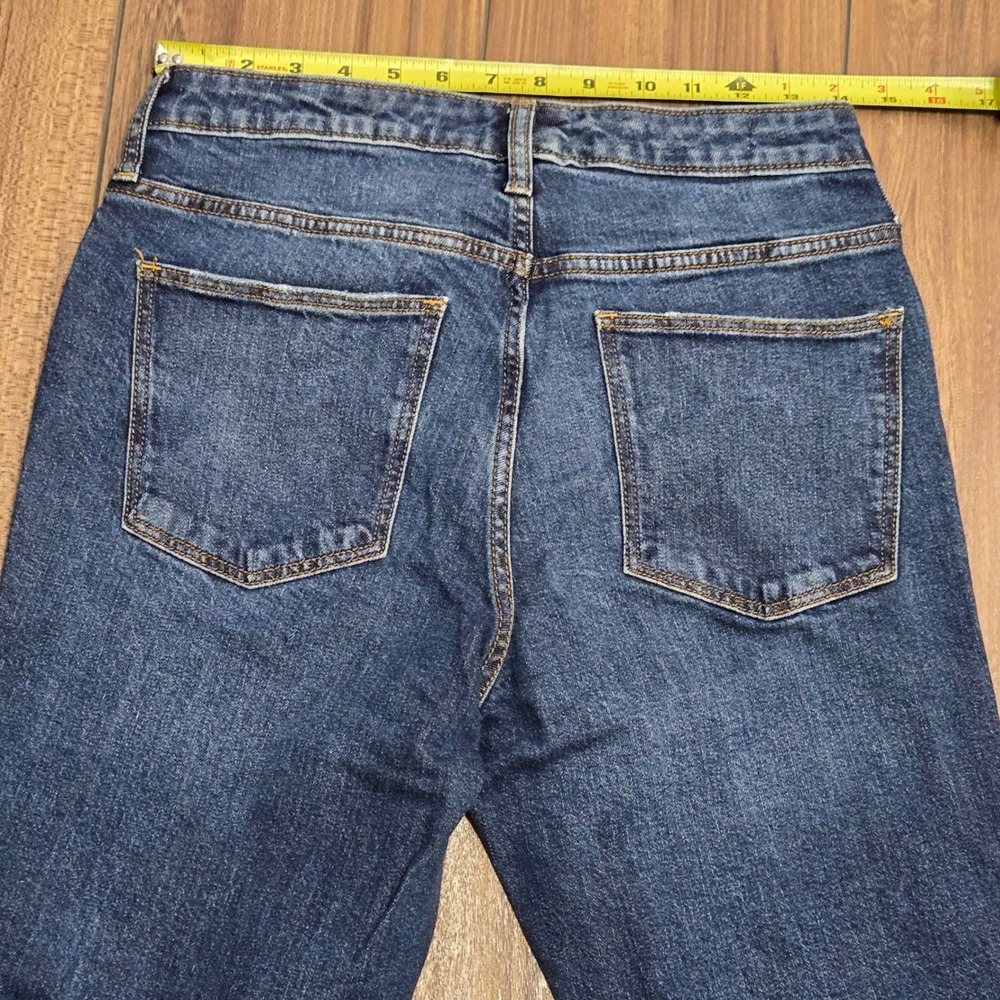 Universal Thread Womens High Rise Slim Straight Distressed Jeans Blue 8/29R - Picture 4 of 10